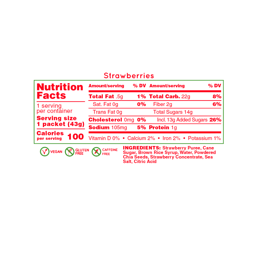 Gel Energético Hüma Frutilla - Pack de 6