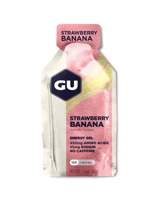 Gel Energético GU Pack 6 unidades Sabor Strawberry Banana