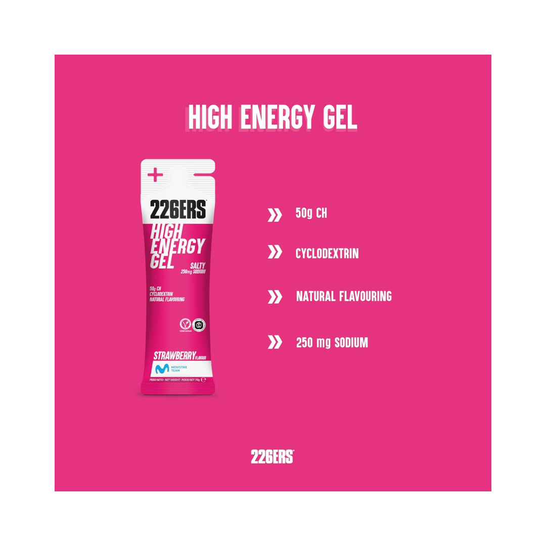 Gel Energético 226ers High Energy Fresa Salty – Pack 6 Unidades