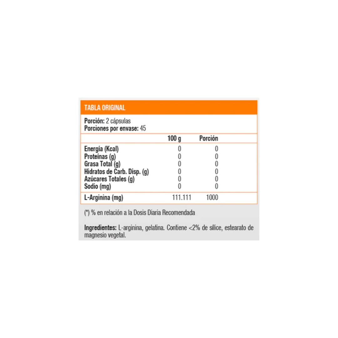L-Arginina 500mg Sundown 90 cápsulas