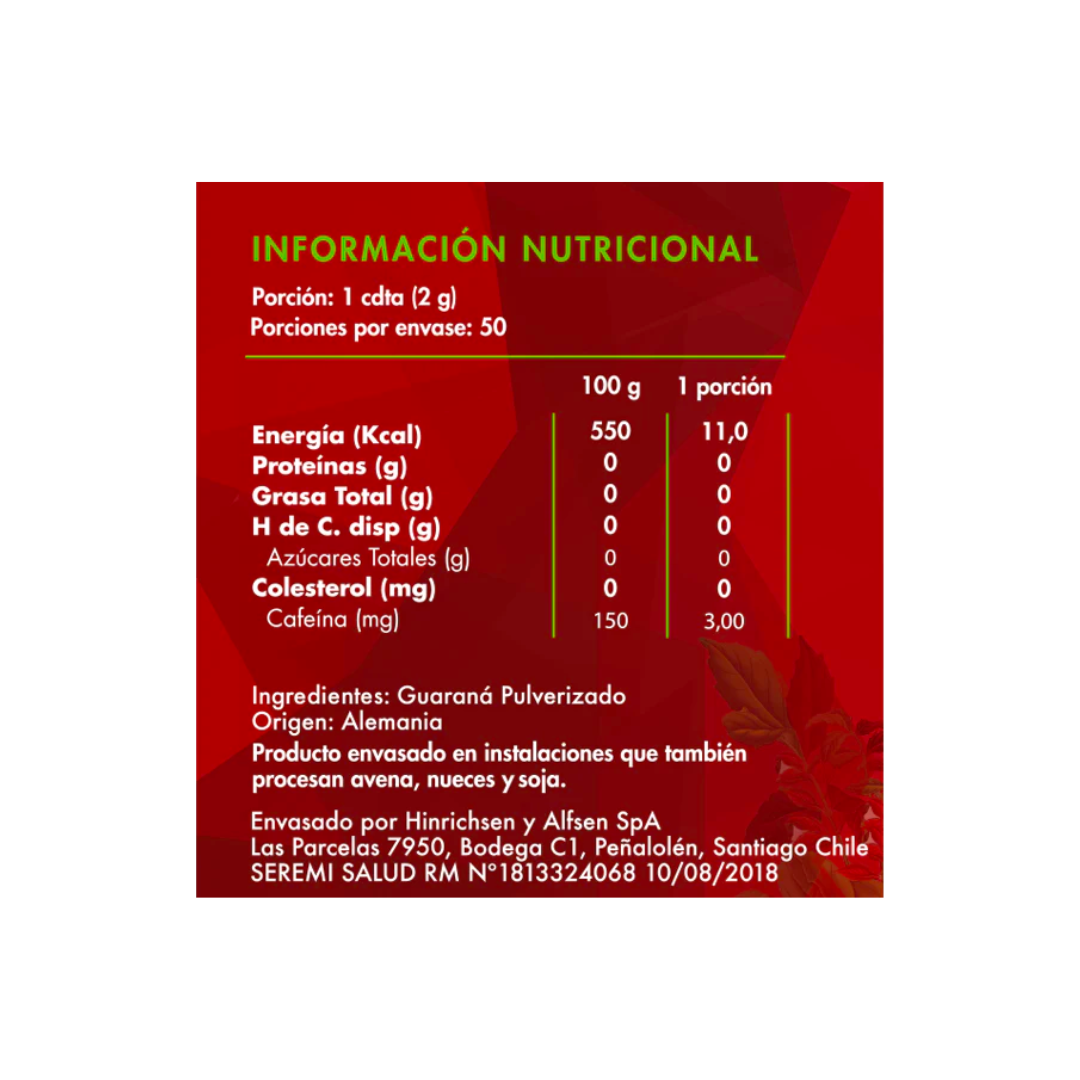 Guaraná en Polvo Energy Brota 100 gr