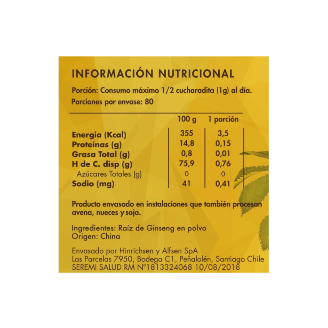 Ginseng Vitality Brota Superalimento en Polvo 80gr