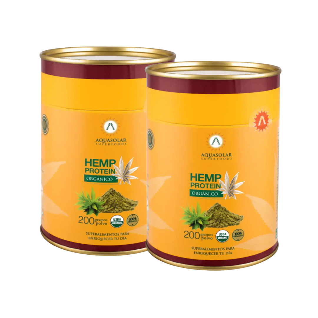 Hemp Protein Aquasolar 200gr En Polvo - Orgánica- Pack De 2