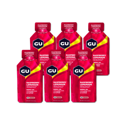 Gel Energético GU Pack 6 unidades Sabor Raspberry Lemonade