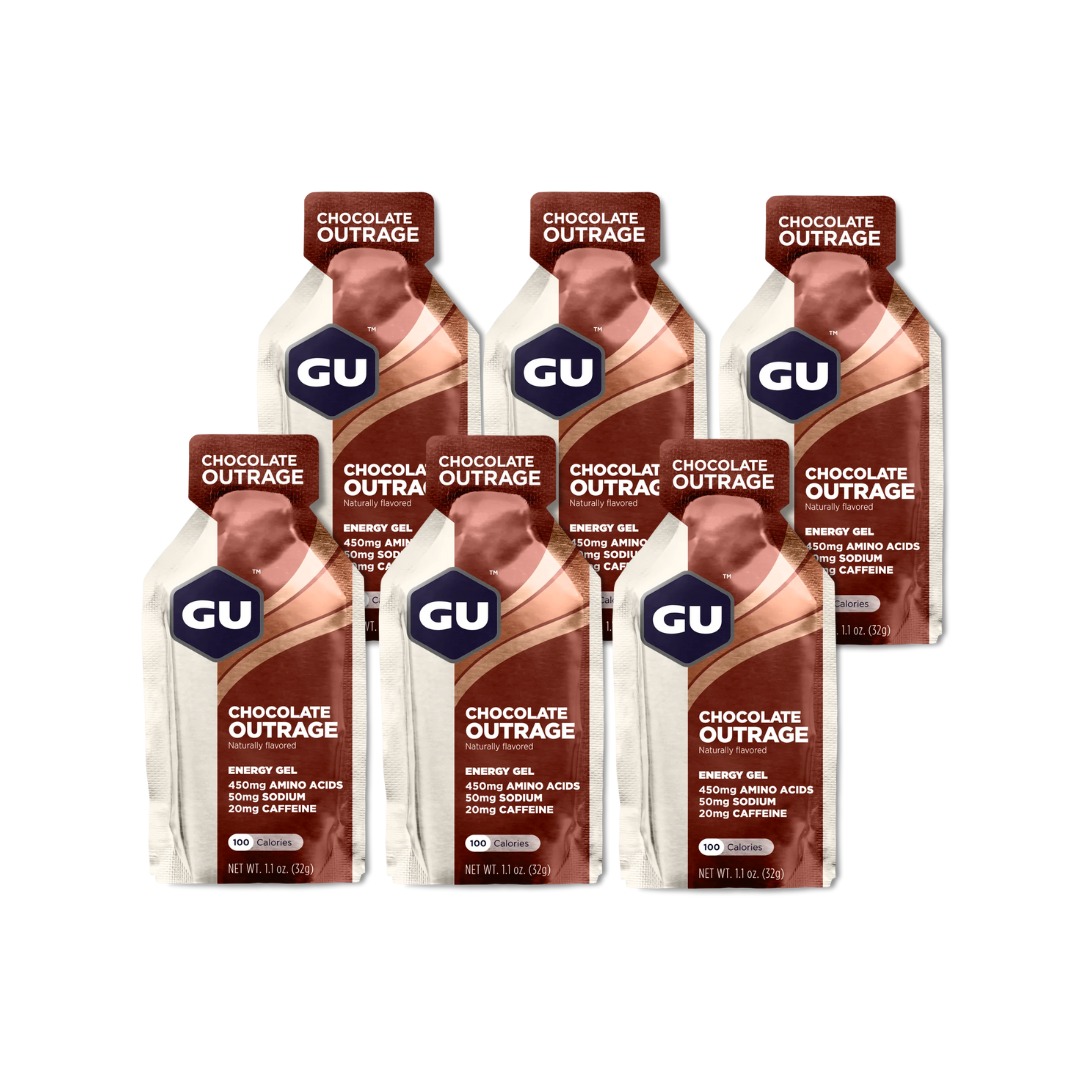 Gel Energético GU Pack 6 unidades Sabor Chocolate Outrage