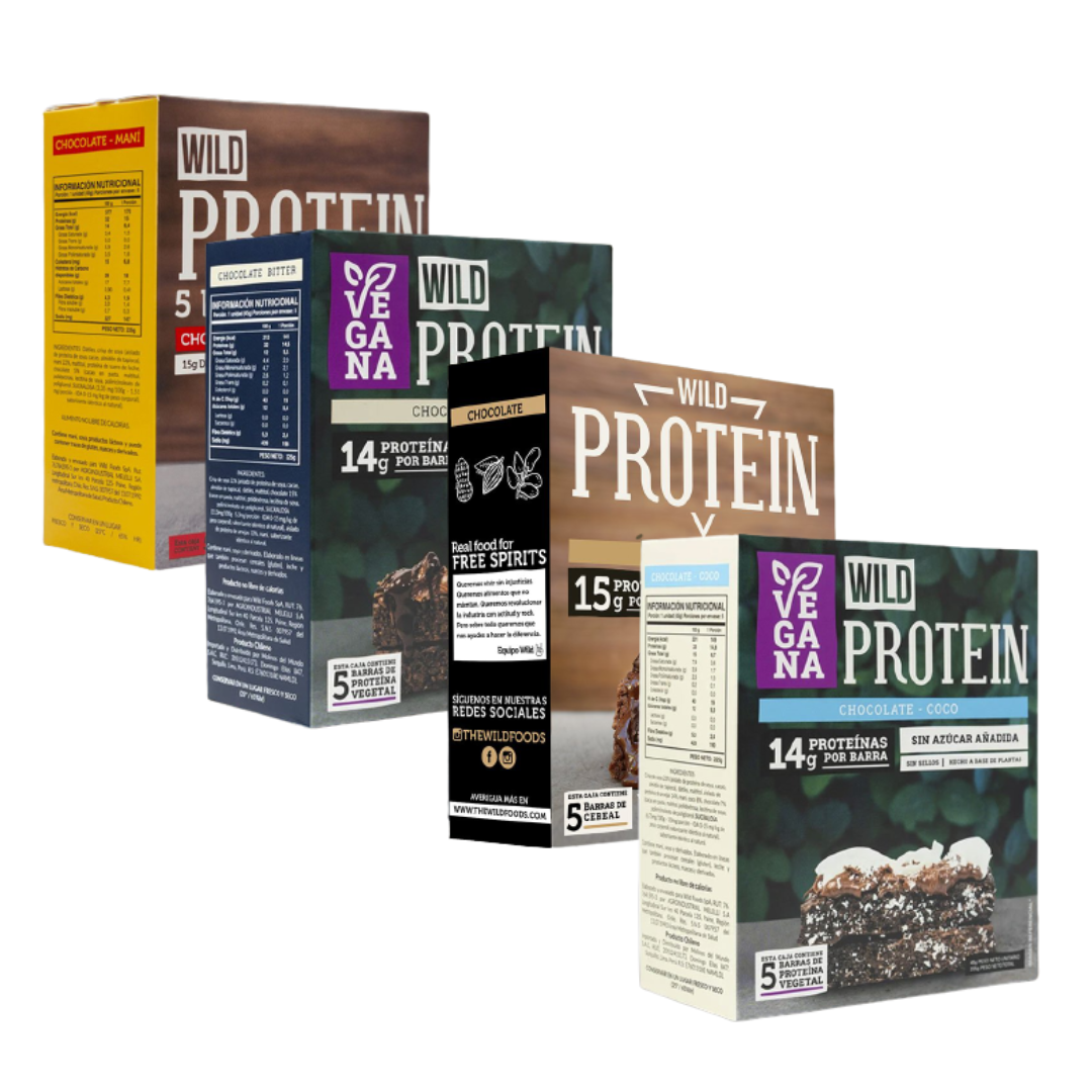 Wild Protein Variedades -  Pack 20 Barritas