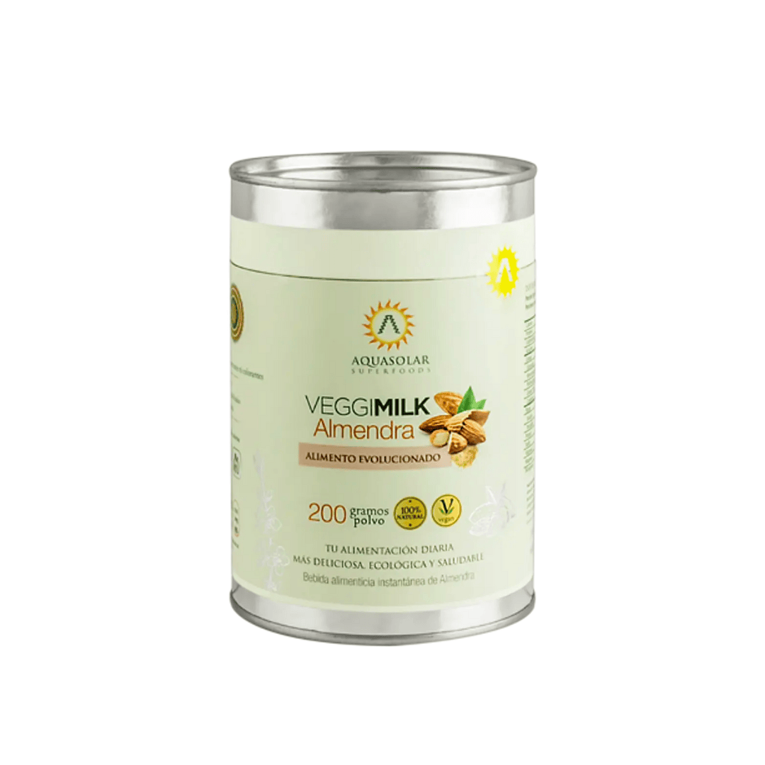 Bebida Vegetal Vegana Aquasolar - VeggiMilk Almendras 200 Gr