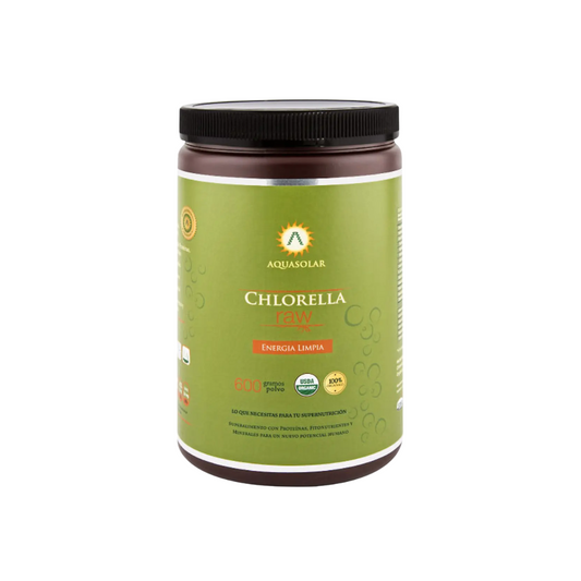 Chlorella Raw Aquasolar en Polvo 600gr 100% orgánico