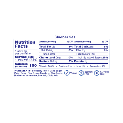 Gel Energético Hüma Blueberry - Pack de 6