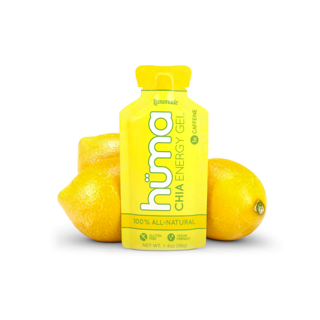 Gel Energético Hüma Lemonade con cafeína - Pack de 6