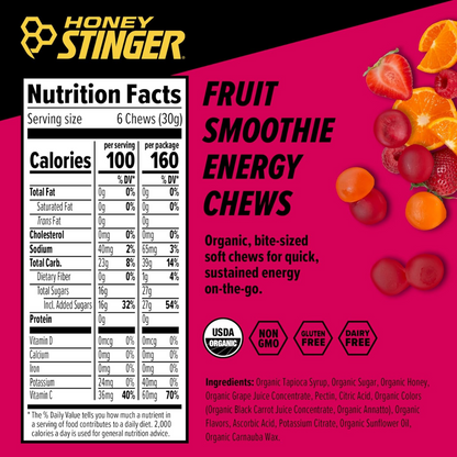 Energy Chews Honey Stinger Fruit Smoothie - Pack 6 Unidades