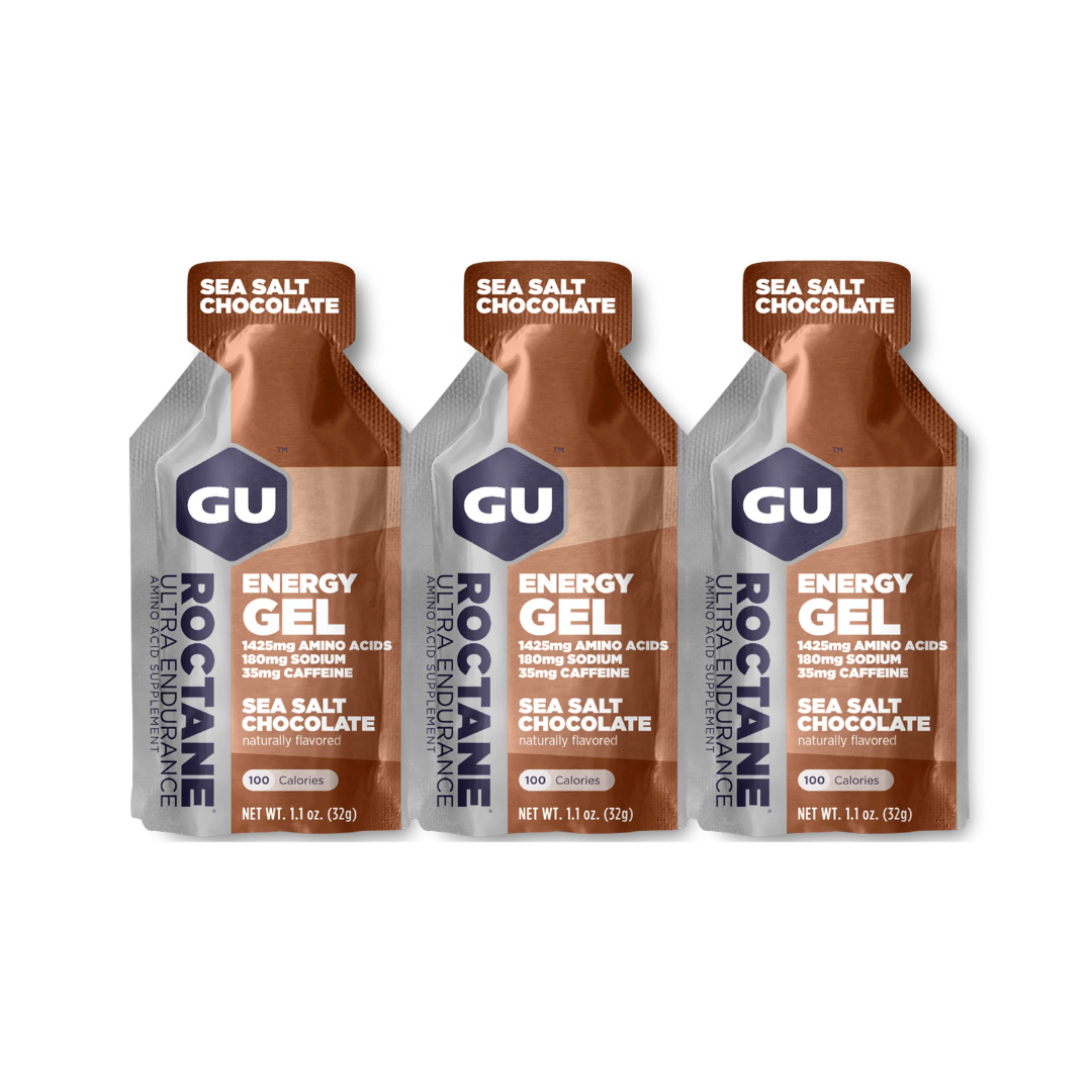 Gel Energético GU Roctane Sea Salt Chocolate  | Pack 3 unidades