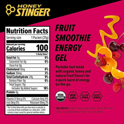 Gel Energético Honey Stinger Fruit Smoothie - Pack 6 Unidades