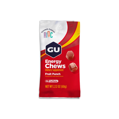 Gu Energy Chews Mix Fruit Punch + Rainbow Fruit - Pack de 6