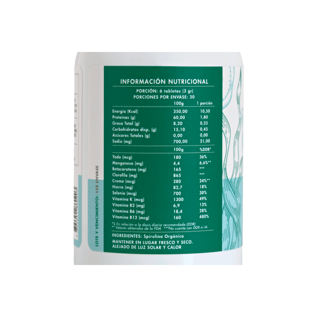 Pack Spirulina + Chlorella Orgánicas Manare | 2 Frascos