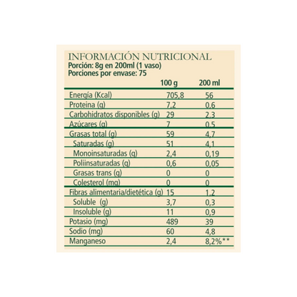 Bebida Vegetal VeggiMilk Coco Aquasolar  600 Grs