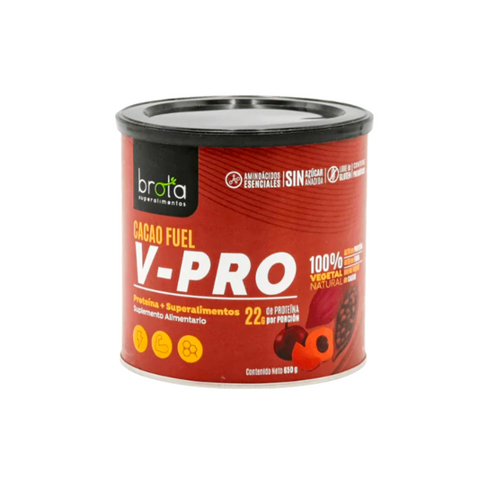 Proteína Vegetal V-Pro Cacao Fuel Brota 650 Grs