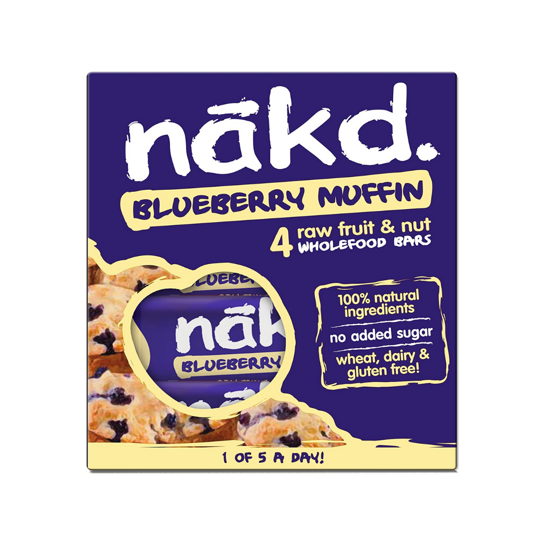 Barra a base de frutas y frutos secos Nakd BlueBerry Muffin