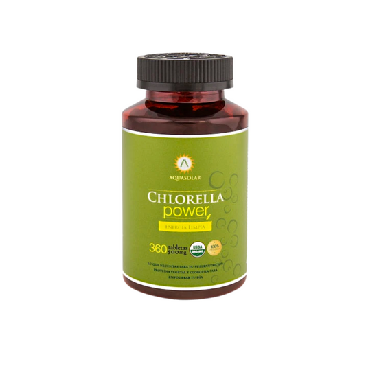 Chlorella Power 500 mg Aquasolar 360 en tabletas