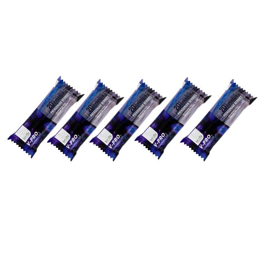 Pack 5 Barritas de Proteínas V-Pro Brota Patagonian Berries