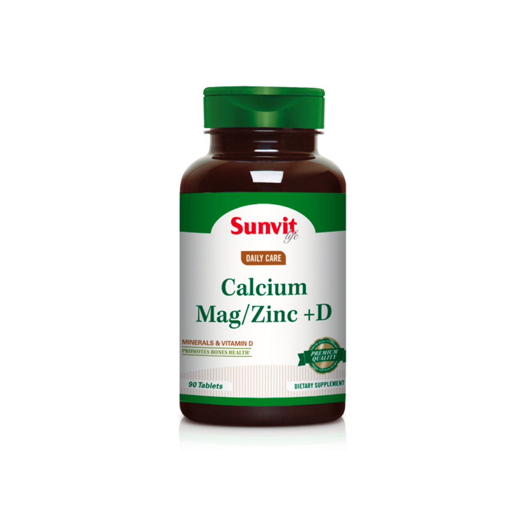 Calcio Magnesio Zinc + D3 Sunvit  90 Cápsulas