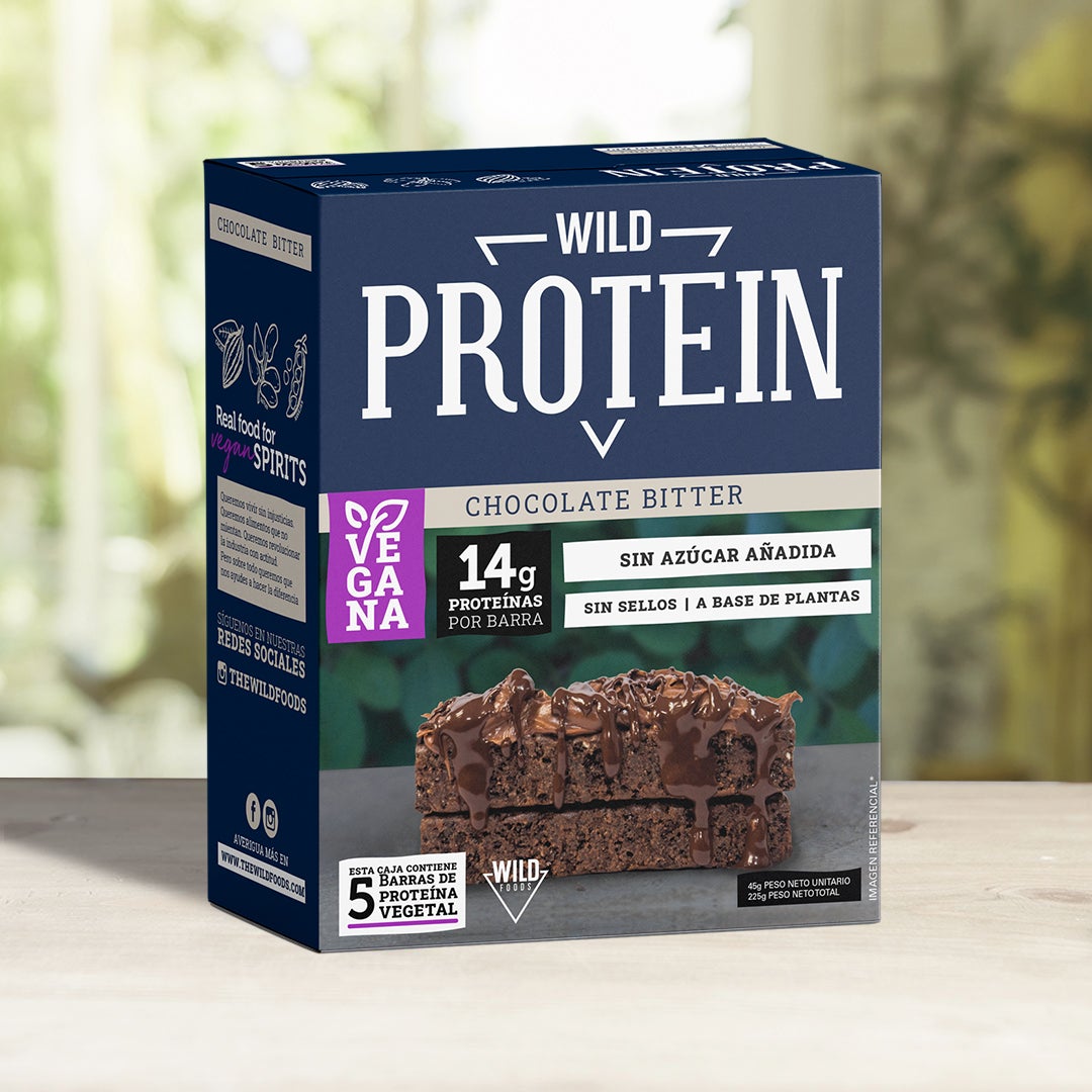 Booz.cl: Barritas Protein Mini Wild Foods Vegana Chocolate Bitter 24 Unidades